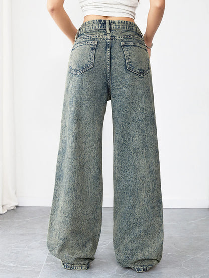 Loose Fit Wide Leg Denim Jeans