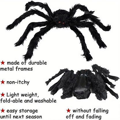 Horror Halloween Giant Black Spider Decoration