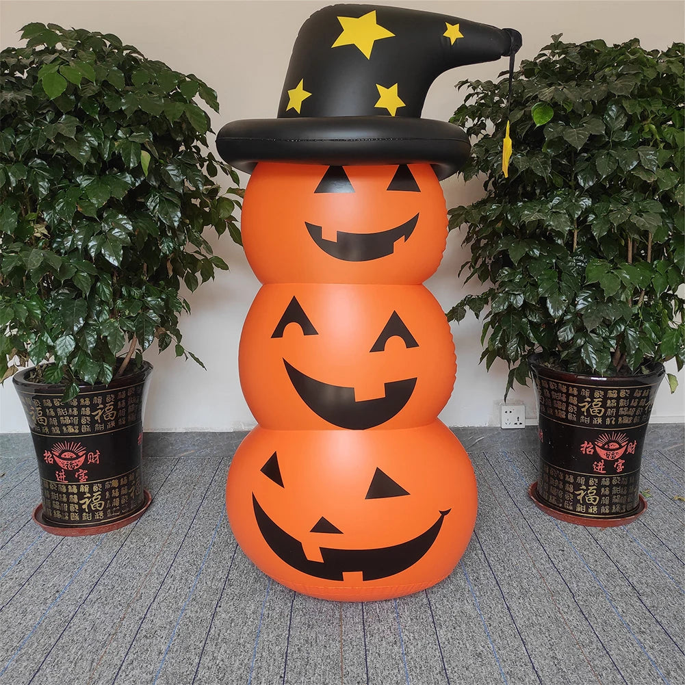 Halloween Standing Inflatable Pumpkin Windproof Inflatable Pumpkin Ghost