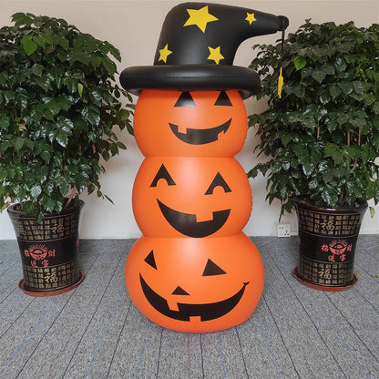 Halloween Standing Inflatable Pumpkin Windproof Inflatable Pumpkin Ghost