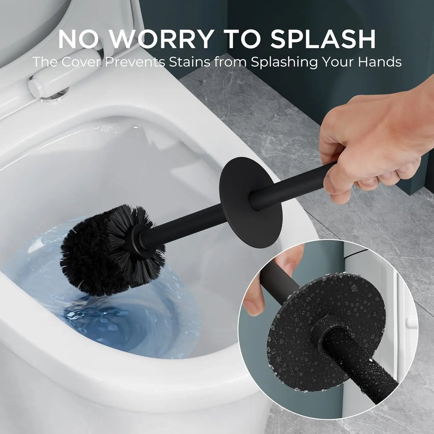 Vertical Matt Toilet Brush Holder Stainless Steel