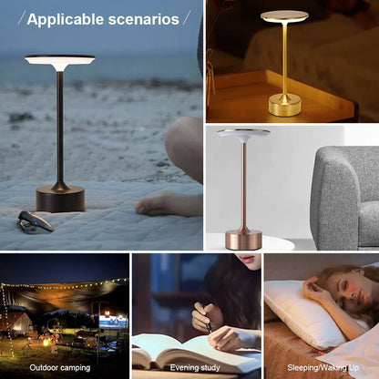 LED Table Lamp Touch Sensor Night Light USB Rechargeable Wireless