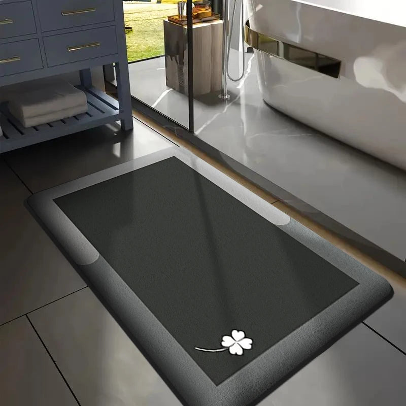 Flannel Thickened Absorbent Bathroom Floor Mat