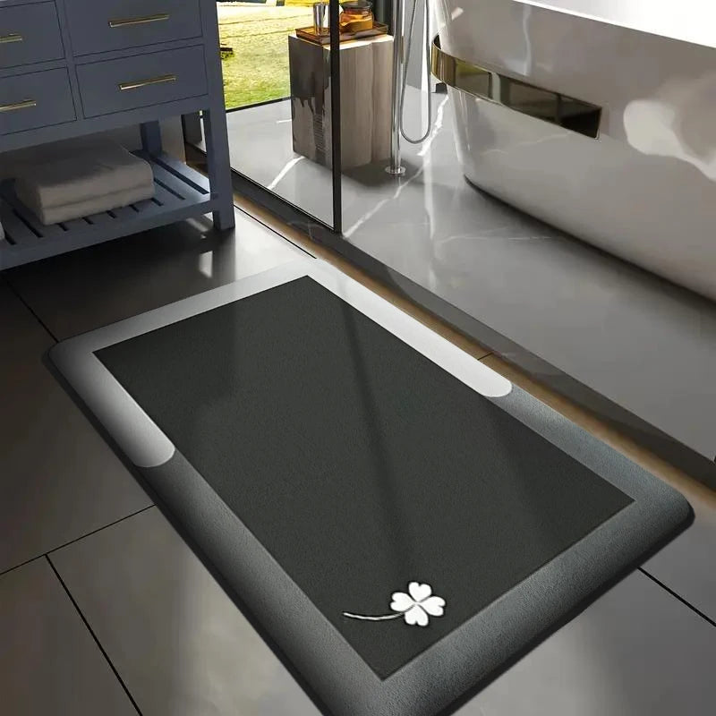 Flannel Thickened Absorbent Bathroom Floor Mat