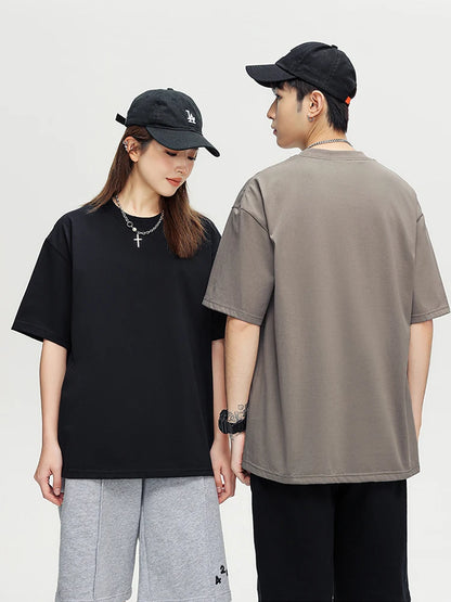 Korean Fashion Short Sleeve Loose Basic T-shirts