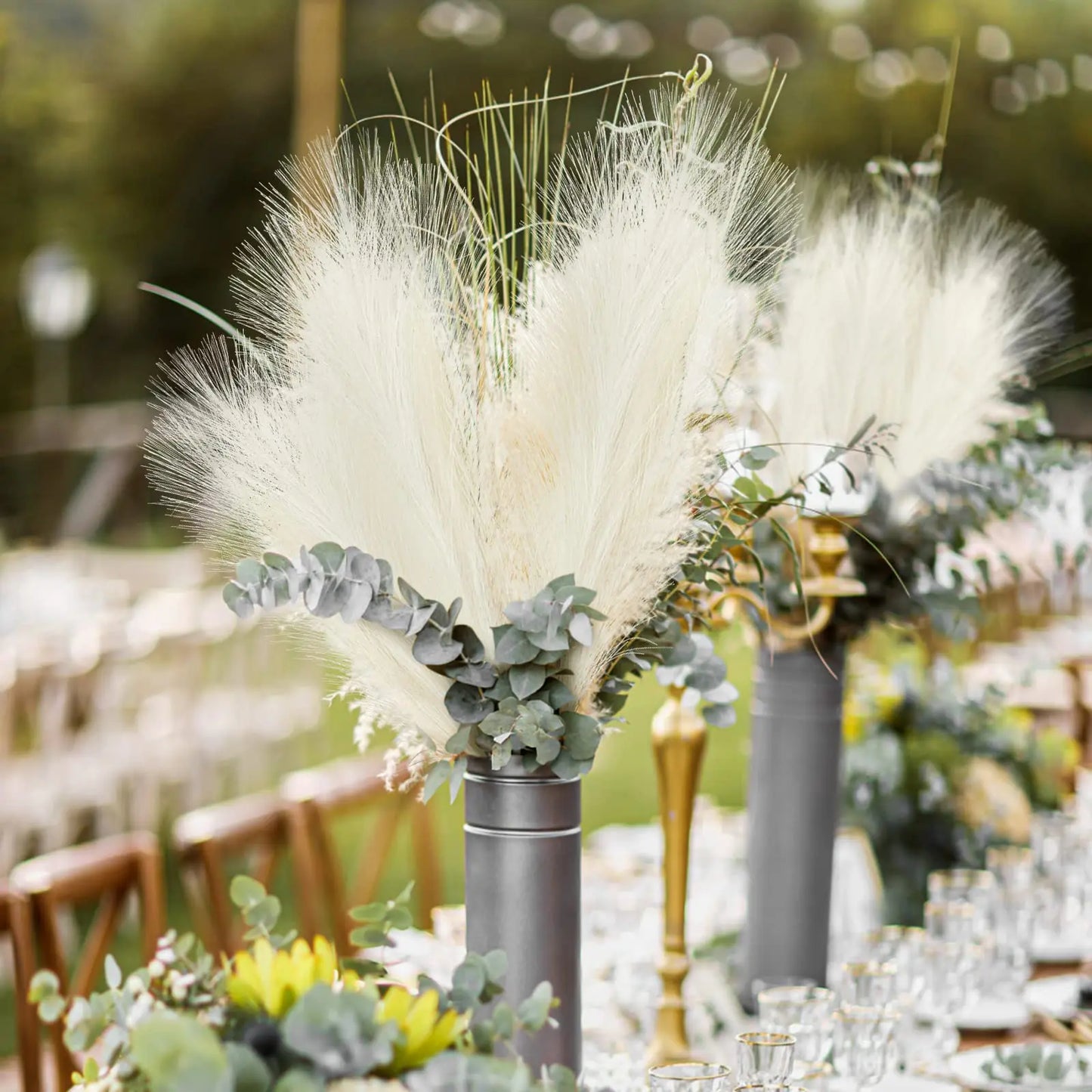 Artificial Pampas Grass Fluffy Reed Bouquet