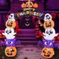 Joyfy 8 ft Halloween Inflatable Archway Stacked Pumpkins