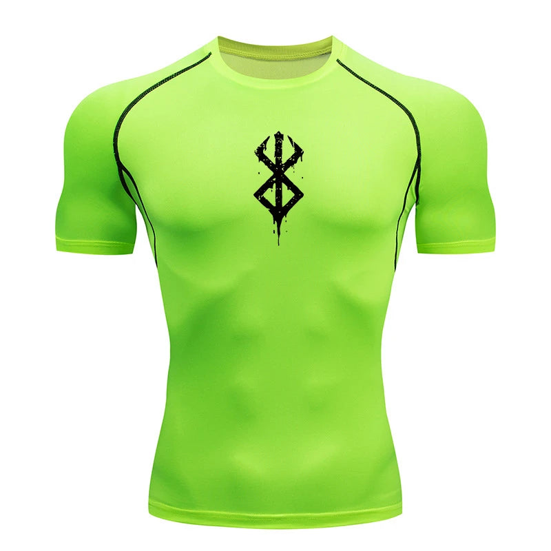 Rash Guard Men's Print Compression Shirts