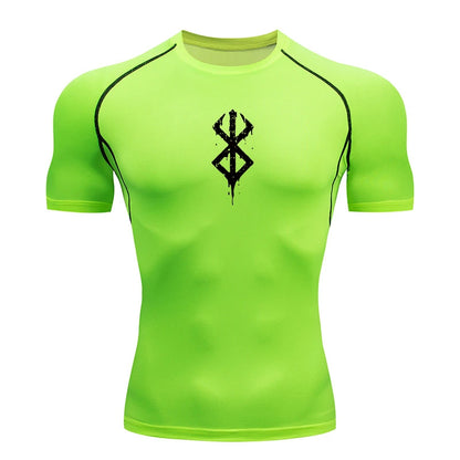 Rash Guard Men's Print Compression Shirts