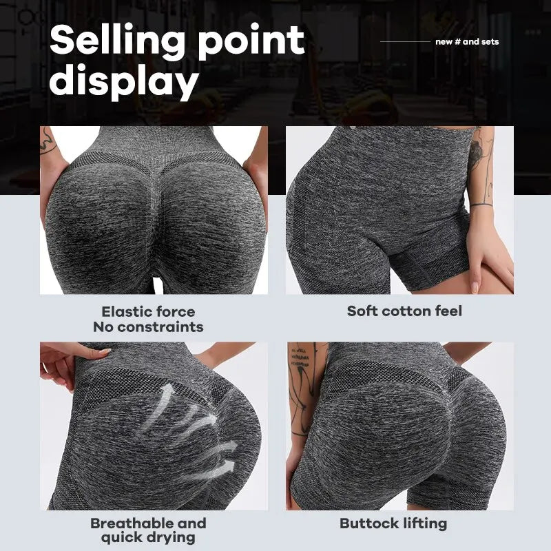 Women High Waist Workout Shorts