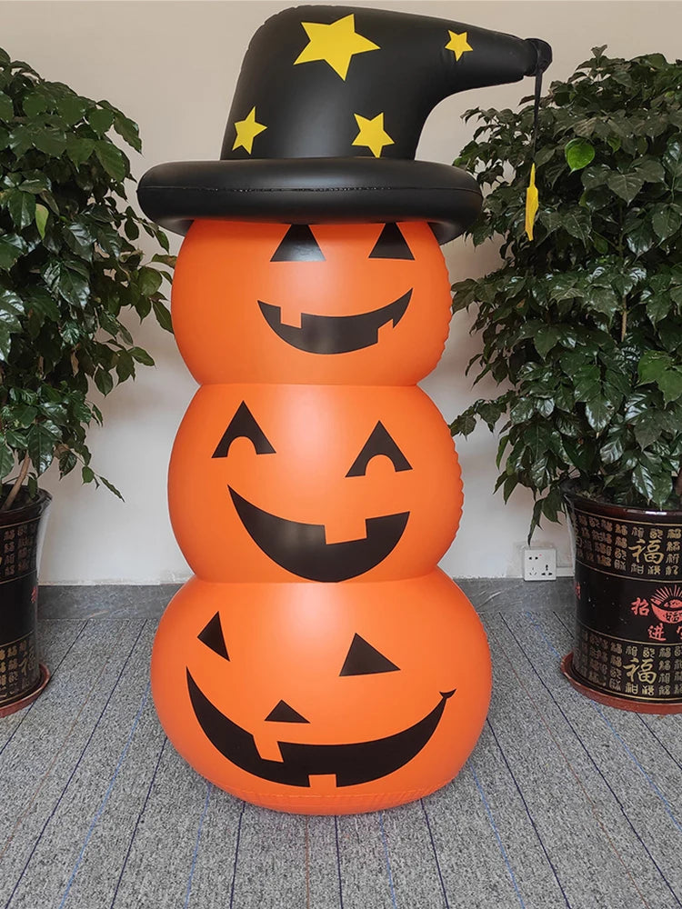 Halloween Standing Inflatable Pumpkin Windproof Inflatable Pumpkin Ghost