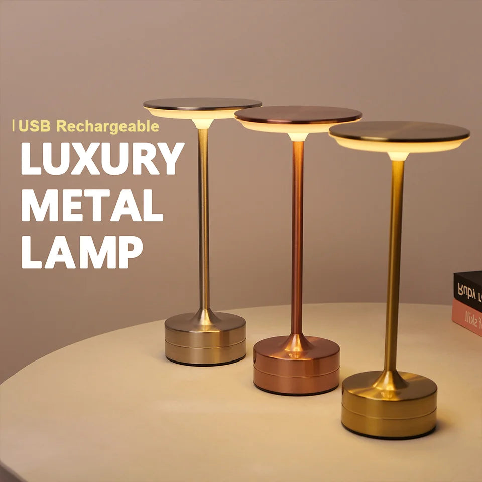LED Table Lamp Touch Sensor Night Light USB Rechargeable Wireless