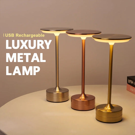 LED Table Lamp Touch Sensor Night Light USB Rechargeable Wireless