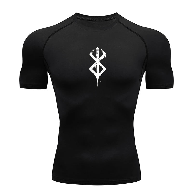 Rash Guard Men's Print Compression Shirts