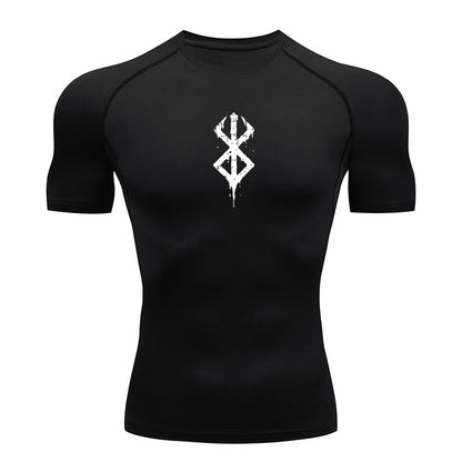 Rash Guard Men's Print Compression Shirts