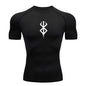 Rash Guard Men's Print Compression Shirts
