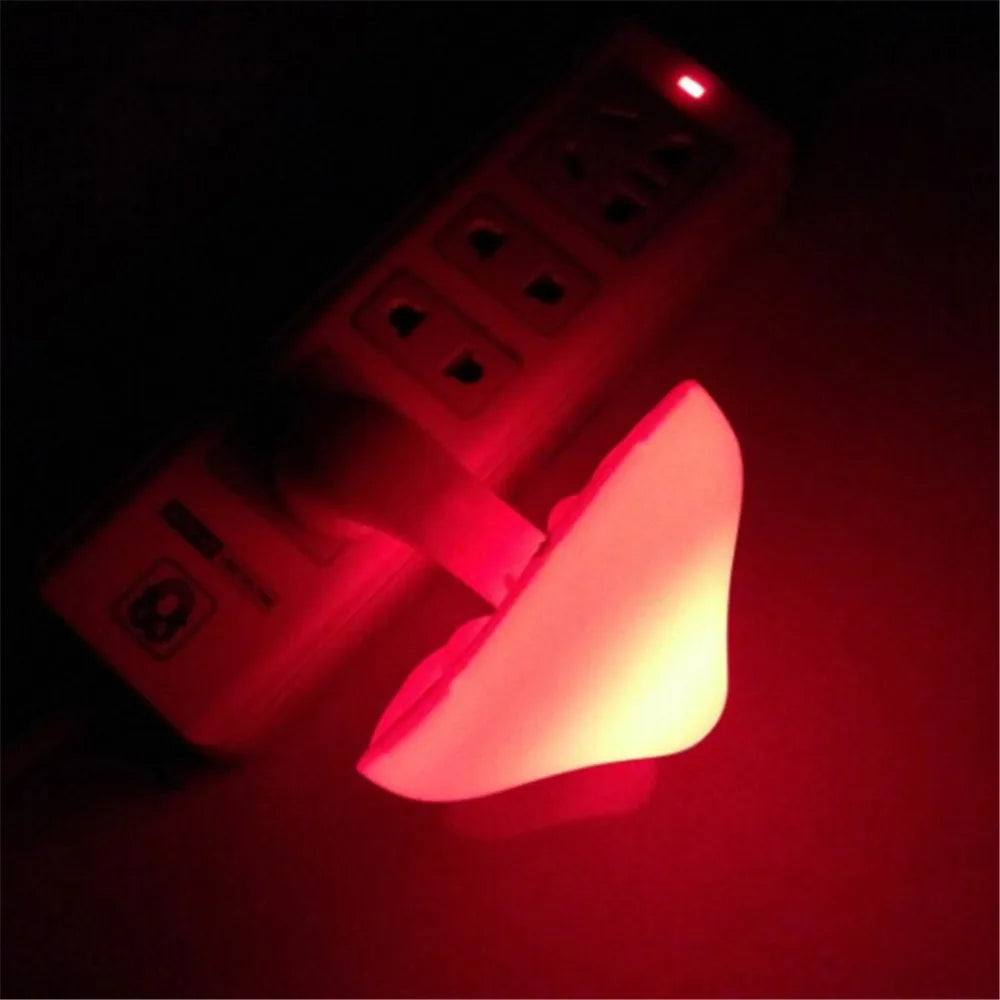 Led Night Light Mushroom Wall Socket Lamp