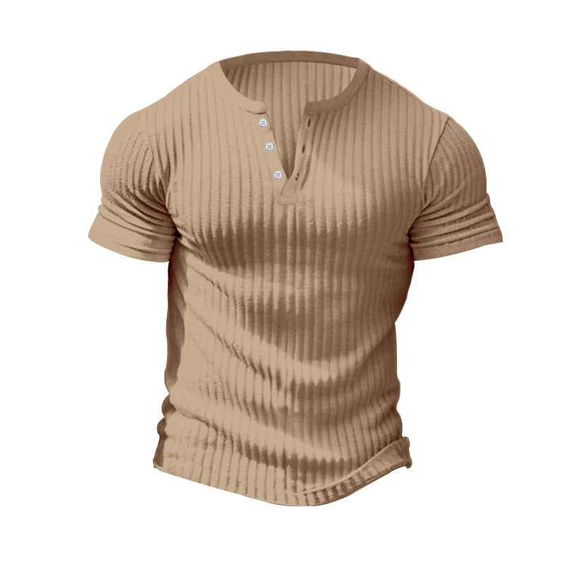 Mens Stylish Stripe Knit T-shirt