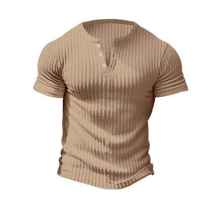 Mens Stylish Stripe Knit T-shirt