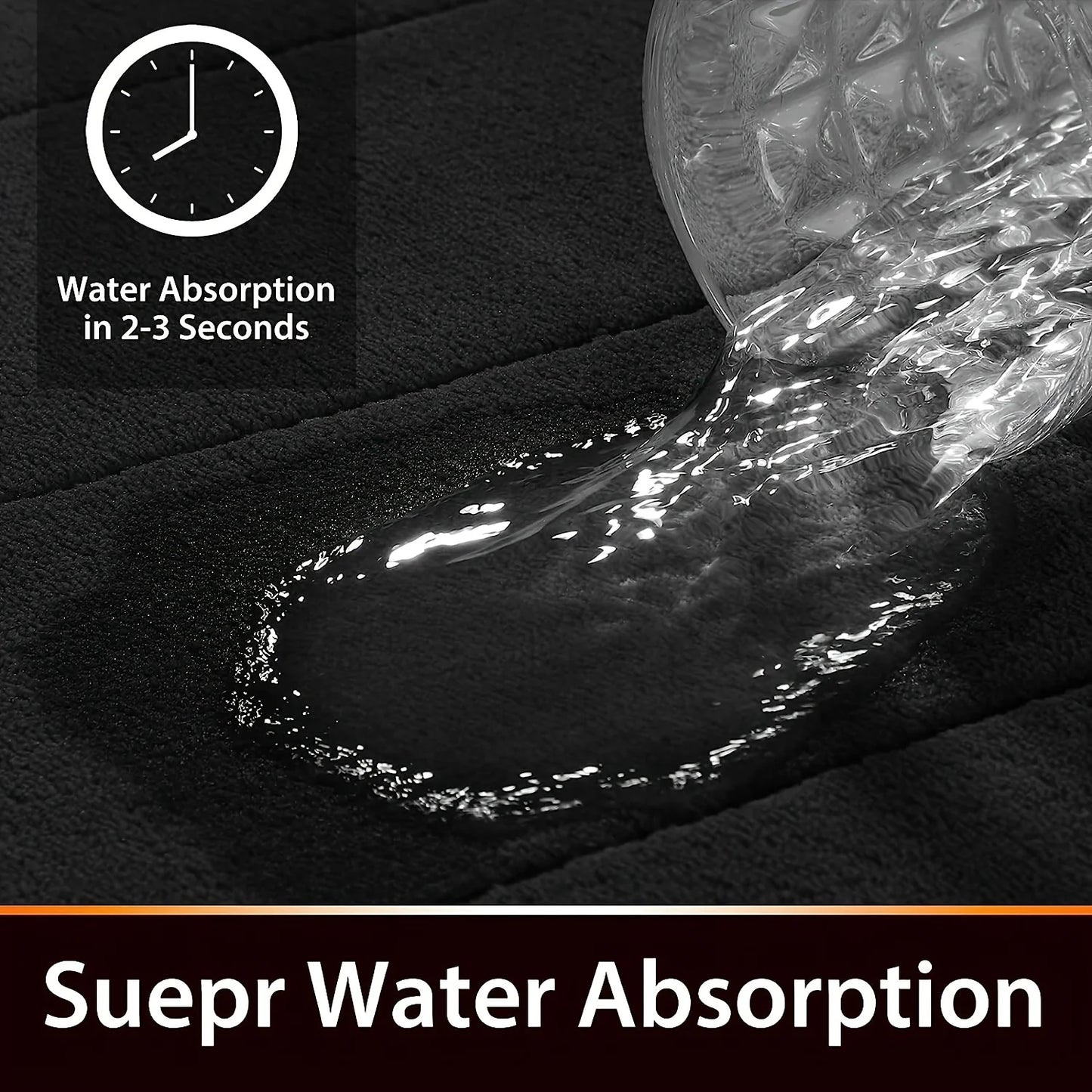 Flannel Thickened Absorbent Bathroom Floor Mat