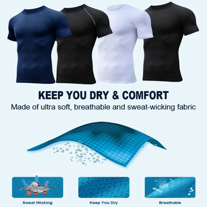 Rash Guard Men's Print Compression Shirts